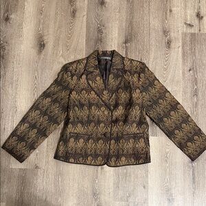 Liz Claiborne Brown Paisley Blazer